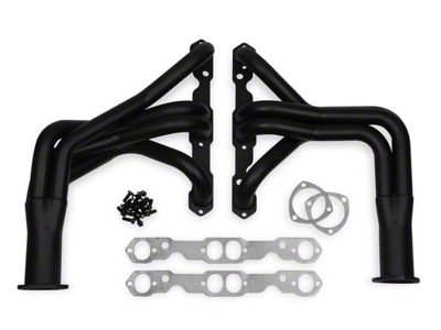 Hooker BlackHeart 1-5/8-Inch Competition Long Tube Headers; Black Painted (55-74 Corvette C1, C2 & C3)