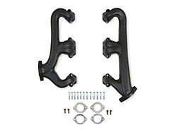 Hooker BlackHeart 2.50-Inch Exhaust Manifold with Raised D-Port; Black Ceramic (71-74 Small Block V8 Firebird)