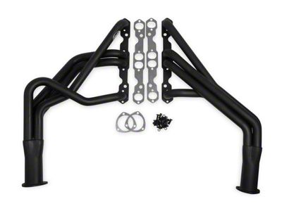 Hooker BlackHeart 1-5/8-Inch Competition Long Tube Headers; Black Painted (55-57 Small Block V8 150, 210, Bel Air)