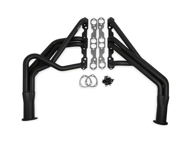 Hooker BlackHeart 1-5/8-Inch Competition Long Tube Headers; Black Painted (55-57 Small Block V8 150, 210, Bel Air)