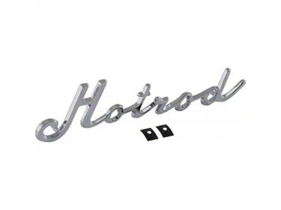 Hotrod Script Emblem, Chrome, 1962-1979
