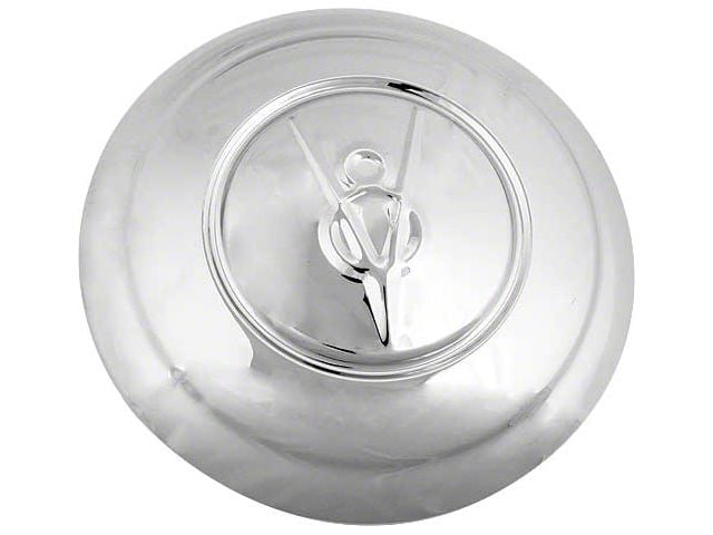 Hub Cap - V8 Embossed - Stainless Steel - 5-3/4 - Ford Passenger