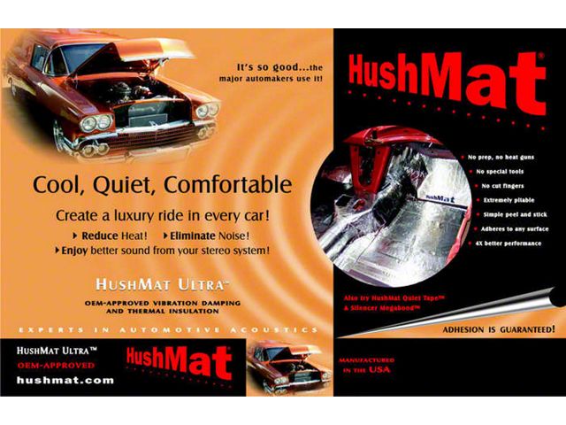 Hushmat Ultra Insulation, Floor Pan, For Full Size Chevy & GMC Truck Including Extended & Crew Cab, 1947-2014