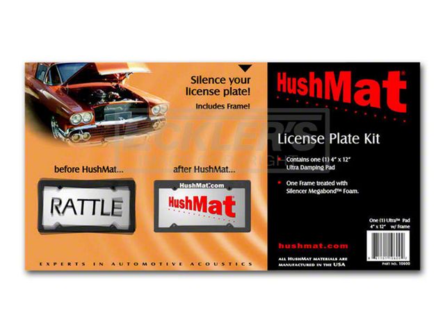 Hushmat Ultra Insulation, License Plate, For Camaro, 1967-2014