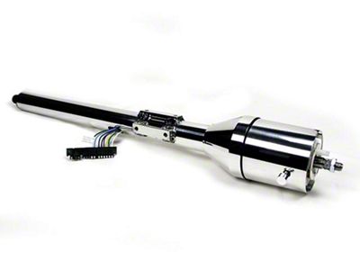 Ididit Camaro Steering Column, Chrome, For Cars With Floor Shift Transmission 1967-1968