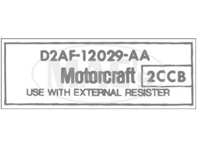 Ignition Coil Decal - Mercury