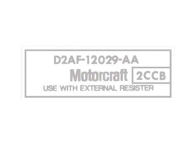 Ignition Coil Decal - Motorcraft - Ford