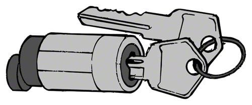 OPR Ecklers Ignition Lock Cylinder & Key Set - 68-3729 91A-3686