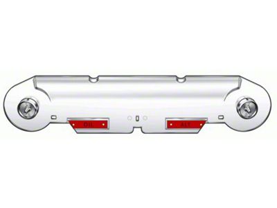 Instrument Bezel Lens - With Warning Lights - Clear With Chrome Dial Centers - For Vehicles With Alternators - Falcon