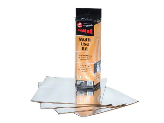Hushmat Multi Use Sound Deadening and Thermal Insulating Kit; 3.7 Square/Feet (Universal; Some Adaptation May Be Required)
