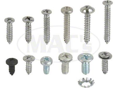 Interior Screw Kit, Convertible, Falcon, 1963-1964