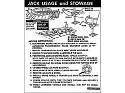 Jack Instructions Decal - D2AB-17095-AB - Ford Sedan Hardtop