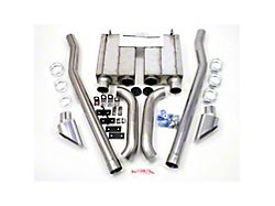 JBA 2.50-Inch Eleanor Style Dual Exhaust System with Chrome Tips (64-70 V8 Mustang w/ JBA Mid-Pipe & Eleanor Side Skirts)