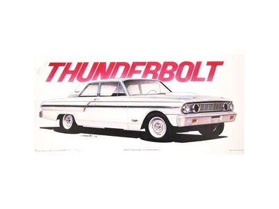 Jim Gerdom Signed & Numbered Print, Ford Thunderbolt, 1964