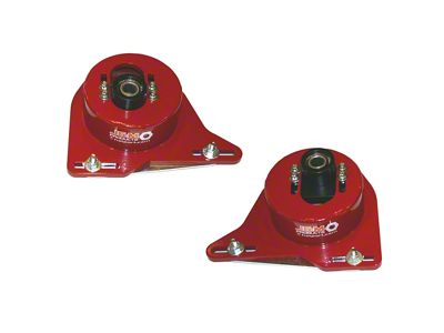 J&M Independently Adjustable Caster Camber Plates; Black (82-92 Camaro)