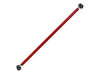 J&M Adjustable Steel Panhard Bar; Rod Poly/Poly Ends; Red (82-92 Camaro)