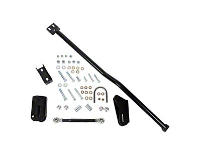 J&M Height Adjustable Panhard Bar Relocation Kit; Black (82-92 Camaro)