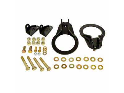 J&M Rear Upper and Lower Coil-Over Bracket Kit; Black (82-92 Camaro)