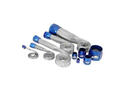 K&N Hose Cover Kit Universal Stainless Steel With Blue Clamps