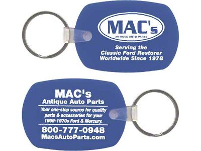 Key Fob - Blue Plastic - MAC's Phone Number