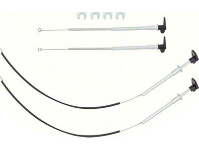 Kick Panel Vent Control Cables, Without Air Conditioning, 1970-1981