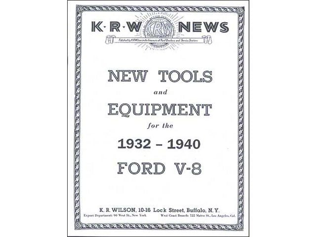 KRW News-New Tools & Equipment For The 1932-1940 Ford V8 - 24 Pages