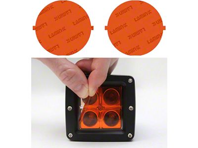 Lamin-X 5-Inch Round Fog Light Covers; Amber (67-69 Camaro)