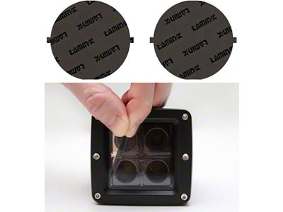 Lamin-X 5-Inch Round Fog Light Covers; Gunsmoke (53-62 Corvette C1)