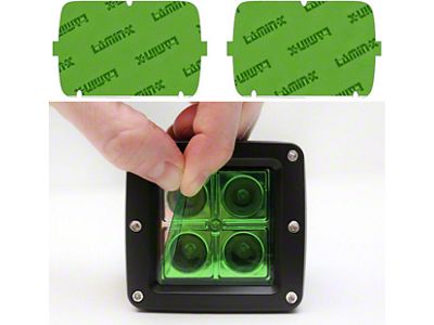 Lamin-X 5-Inch x 7-Inch Sealed Beam Headlight Covers; Green (84-96 Corvette C4)