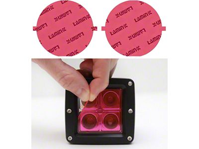 Lamin-X 7-Inch Round Headlight Covers; Pink (53-57 Corvette C1)