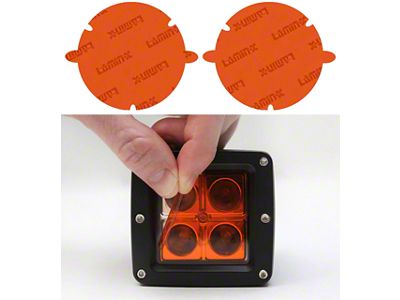 Lamin-X 7-Inch Round Sealed Beam Headlight Covers; Amber (53-57 Corvette C1)