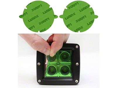 Lamin-X 7-Inch Round Sealed Beam Headlight Covers; Green (53-57 Corvette C1)