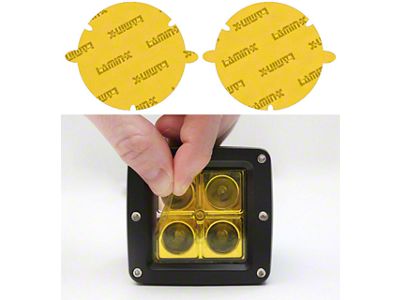 Lamin-X 7-Inch Round Sealed Beam Headlight Covers; Yellow (53-57 Corvette C1)
