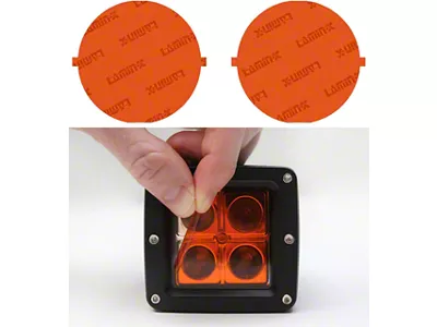 Lamin-X 5-Inch Round Fog Light Covers; Amber (55-57 150, 210, Bel Air, Nomad)