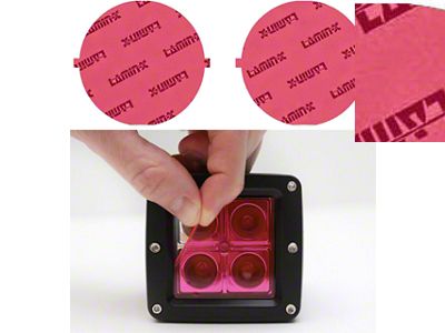Lamin-X 5-Inch Round Fog Light Covers; Pink (55-57 150, 210, Bel Air, Nomad)