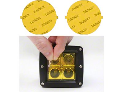 Lamin-X 5-Inch Round Fog Light Covers; Yellow (55-57 150, 210, Bel Air, Nomad)