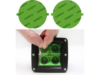 Lamin-X 7-Inch Round Headlight Covers; Green (55-57 150, 210, Bel Air, Nomad)