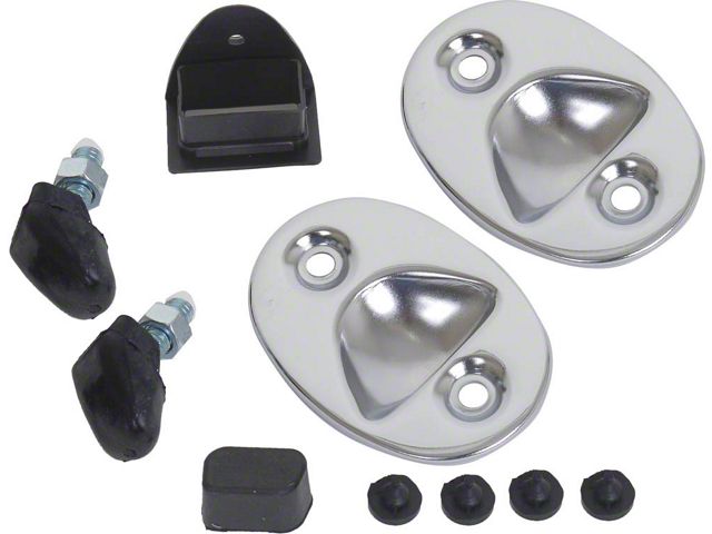 Late 1965-1966 Mustang Fastback Rear Seat Hardware Kit, 10 Pieces