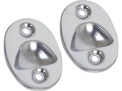 Late 1965-1970 Mustang Fastback Chrome Rear Seat Supports, Pair