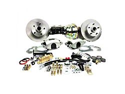 Legend Series Front Disc Brake Conversion Kit with Brake Booster/Master Cylinder Combo and Valve; Cast-Iron Calipers (1958 Impala w/ Stock Spindles)