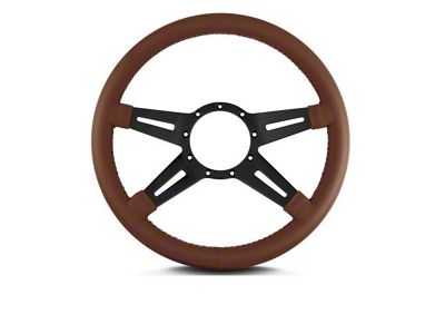 Lecarra 14 in MK-9 Steering Wheel, Black, Caramel Leather