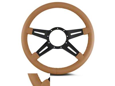 Lecarra 14 in MK-9 Steering Wheel, Black, Chesnut Leather