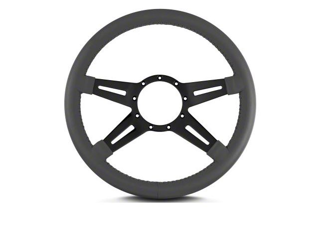 Lecarra 14 in MK-9 Steering Wheel, Black, Dark Gray Leather