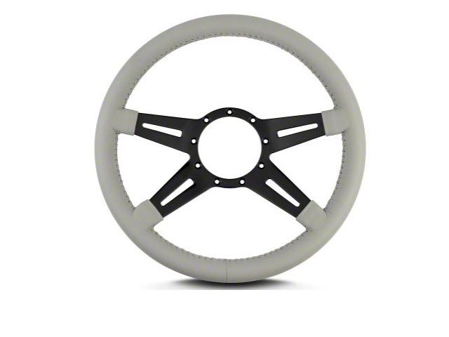 Lecarra 14 in MK-9 Steering Wheel, Black, Light Gray Leather