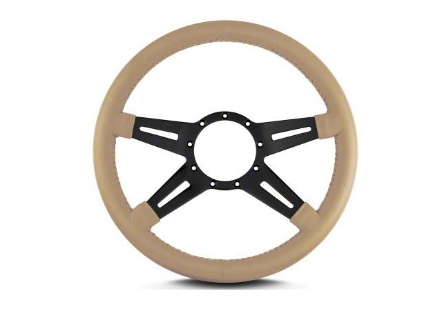 Lecarra 14 in MK-9 Steering Wheel, Black, Tan Leather