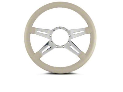 Lecarra 14 in MK-9 Steering Wheel, Polished, Bone Leather