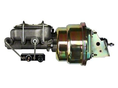 LEED Brakes 7-Inch Dual Power Brake Booster with 1-Inch Dual Bore Master Cylinder and Adjustable Valve; Zinc Finish (70-81 Camaro)