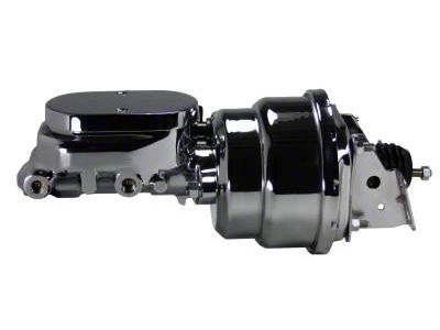 LEED Brakes 7-Inch Dual Power Brake Booster with 1-Inch Dual Bore Master Cylinder; Chrome Finish (70-81 Camaro)