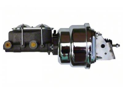 LEED Brakes 7-Inch Dual Power Brake Booster with 1-Inch Dual Bore Master Cylinder; Chrome Finish (70-81 Camaro)