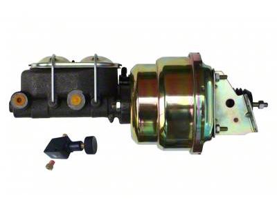 LEED Brakes 7-Inch Dual Power Brake Booster with 1-1/8-Inch Dual Bore Master Cylinder and Adjustable Valve; Zinc Finish (67-69 Camaro)